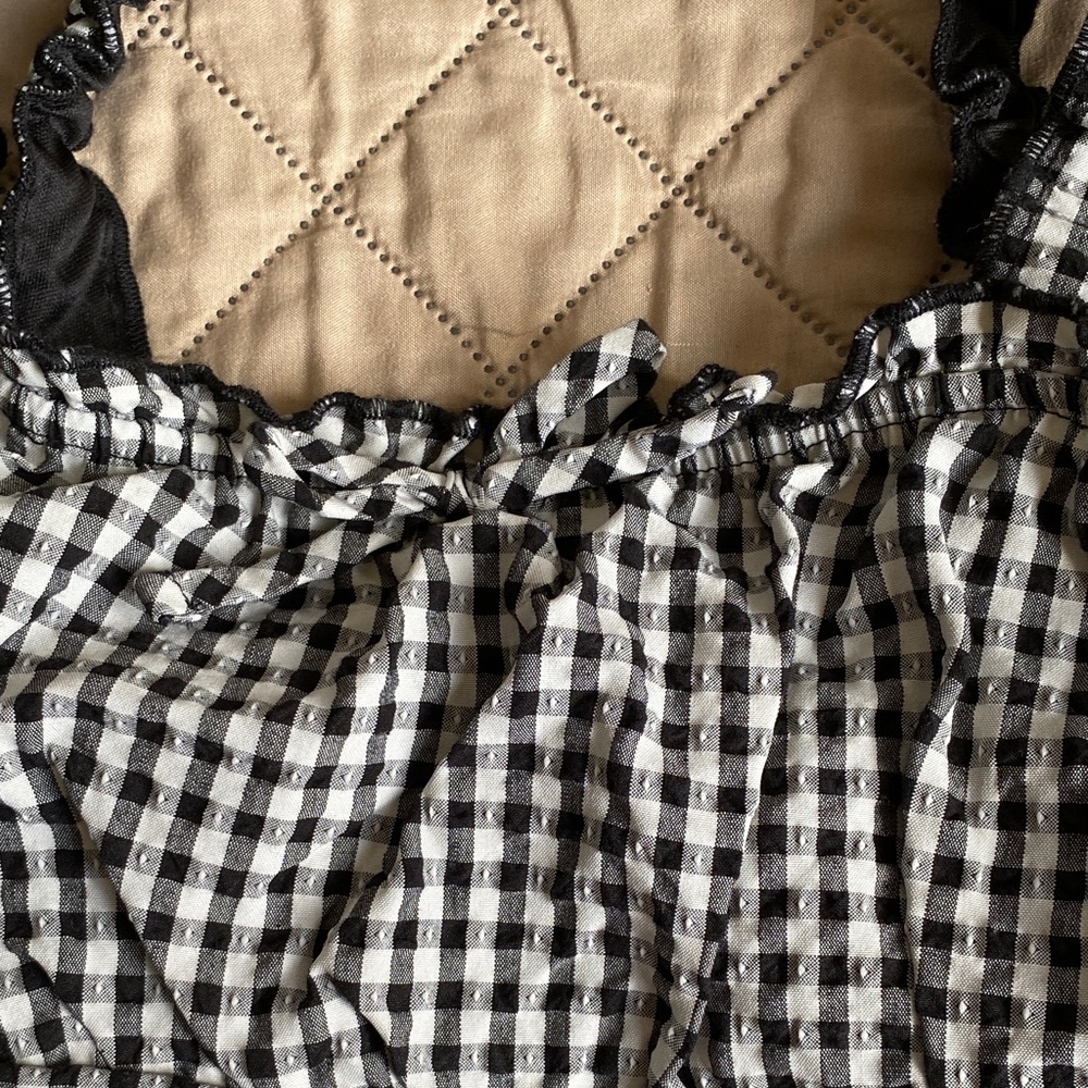 Art Class Black and White Gingham skirt and tank top set - Picture 5 of 11